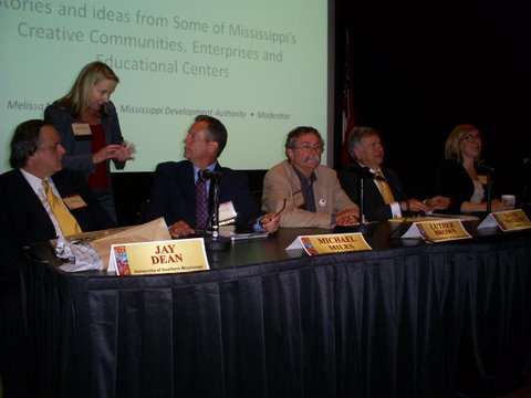 Dr. Luther Brown (fourth from left), director of the Delta Center for Culture and Learning, at the Best Practices panel discussion